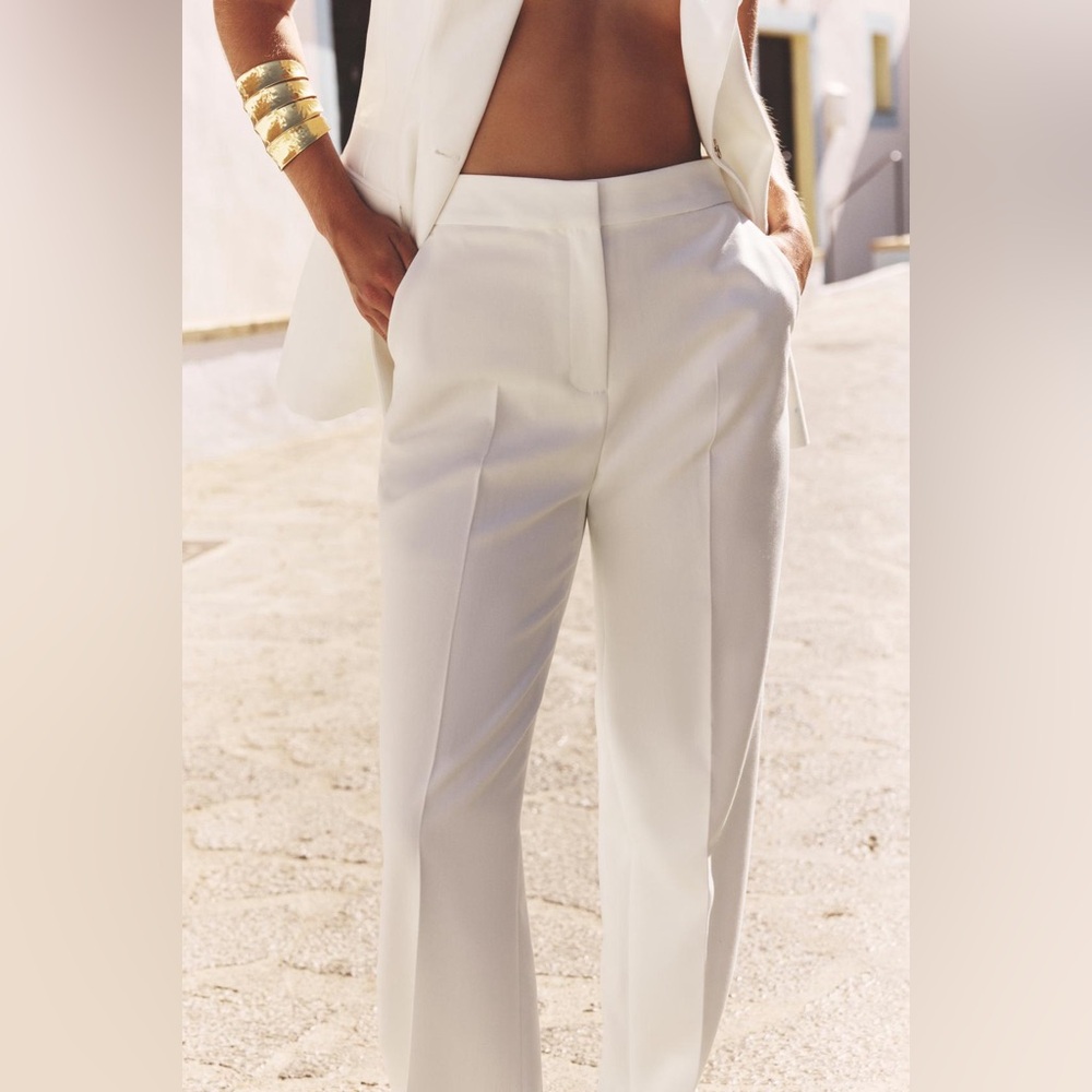 Zara Elegant Cream Women's Trousers